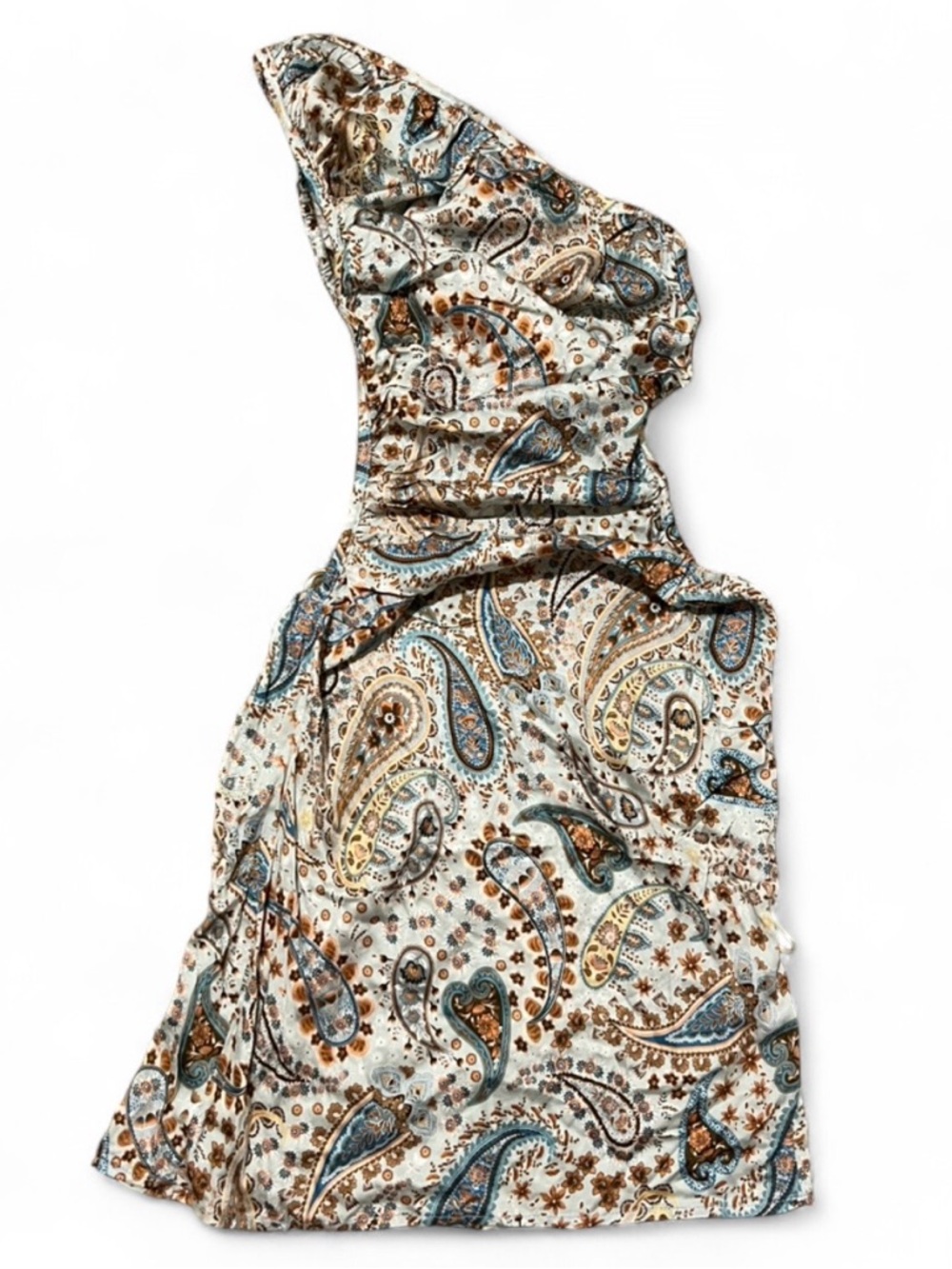 Paisley One Shoulder Dress